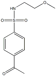 4-acetyl-N-(2-methoxyethyl)benzene-1-sulfonamide Struktur