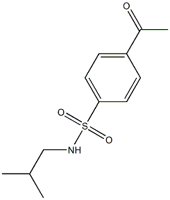 4-acetyl-N-(2-methylpropyl)benzene-1-sulfonamide Struktur