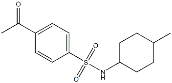 4-acetyl-N-(4-methylcyclohexyl)benzene-1-sulfonamide Struktur