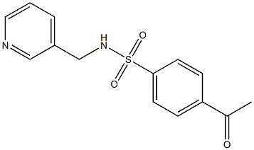 4-acetyl-N-(pyridin-3-ylmethyl)benzene-1-sulfonamide Struktur