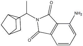 4-amino-2-(1-{bicyclo[2.2.1]heptan-2-yl}ethyl)-2,3-dihydro-1H-isoindole-1,3-dione Struktur