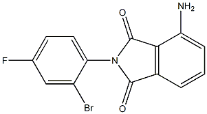 4-amino-2-(2-bromo-4-fluorophenyl)-2,3-dihydro-1H-isoindole-1,3-dione Struktur