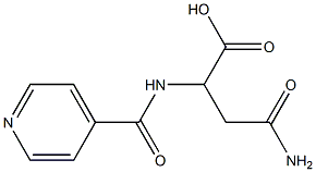 4-amino-2-(isonicotinoylamino)-4-oxobutanoic acid Struktur