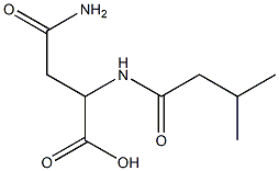 4-amino-2-[(3-methylbutanoyl)amino]-4-oxobutanoic acid Struktur