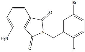 4-amino-2-[(5-bromo-2-fluorophenyl)methyl]-2,3-dihydro-1H-isoindole-1,3-dione Struktur