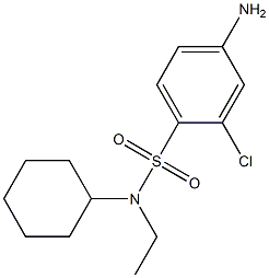 4-amino-2-chloro-N-cyclohexyl-N-ethylbenzene-1-sulfonamide Struktur