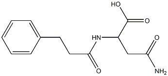 4-amino-4-oxo-2-[(3-phenylpropanoyl)amino]butanoic acid Struktur