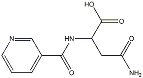 4-amino-4-oxo-2-[(pyridin-3-ylcarbonyl)amino]butanoic acid Struktur