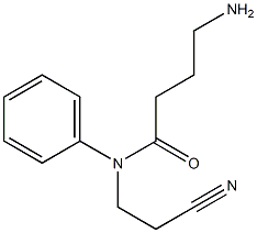 4-amino-N-(2-cyanoethyl)-N-phenylbutanamide Struktur