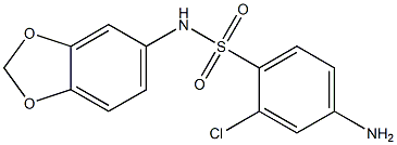 4-amino-N-(2H-1,3-benzodioxol-5-yl)-2-chlorobenzene-1-sulfonamide Struktur