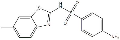 4-amino-N-(6-methyl-1,3-benzothiazol-2-yl)benzene-1-sulfonamide Struktur