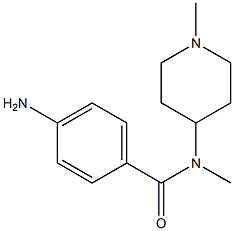 4-amino-N-methyl-N-(1-methylpiperidin-4-yl)benzamide Struktur