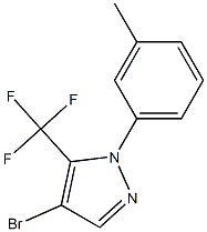 4-bromo-1-(3-methylphenyl)-5-(trifluoromethyl)-1H-pyrazole Struktur