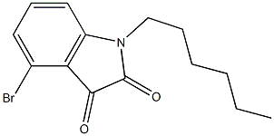 4-bromo-1-hexyl-2,3-dihydro-1H-indole-2,3-dione Struktur