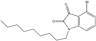 4-bromo-1-nonyl-2,3-dihydro-1H-indole-2,3-dione Struktur