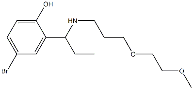 4-bromo-2-(1-{[3-(2-methoxyethoxy)propyl]amino}propyl)phenol Struktur