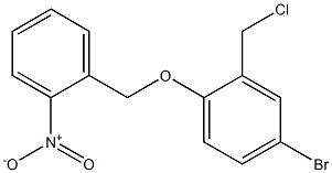 4-bromo-2-(chloromethyl)-1-[(2-nitrophenyl)methoxy]benzene Struktur