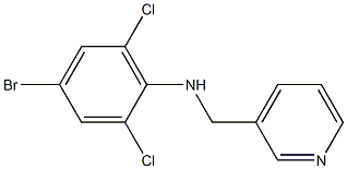 4-bromo-2,6-dichloro-N-(pyridin-3-ylmethyl)aniline Struktur