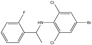 4-bromo-2,6-dichloro-N-[1-(2-fluorophenyl)ethyl]aniline Struktur