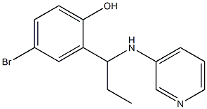 4-bromo-2-[1-(pyridin-3-ylamino)propyl]phenol Struktur