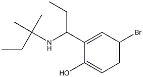 4-bromo-2-{1-[(2-methylbutan-2-yl)amino]propyl}phenol Struktur