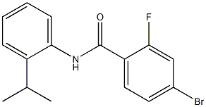 4-bromo-2-fluoro-N-(2-isopropylphenyl)benzamide Struktur