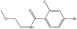 4-bromo-2-fluoro-N-(2-methoxyethyl)benzamide Struktur