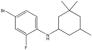 4-bromo-2-fluoro-N-(3,3,5-trimethylcyclohexyl)aniline Struktur