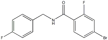 4-bromo-2-fluoro-N-(4-fluorobenzyl)benzamide Struktur