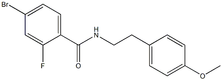 4-bromo-2-fluoro-N-[2-(4-methoxyphenyl)ethyl]benzamide Struktur