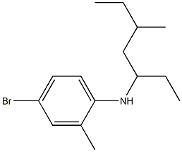 4-bromo-2-methyl-N-(5-methylheptan-3-yl)aniline Struktur