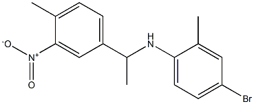 4-bromo-2-methyl-N-[1-(4-methyl-3-nitrophenyl)ethyl]aniline Struktur