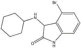 4-bromo-3-(cyclohexylamino)-2,3-dihydro-1H-indol-2-one Struktur