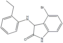 4-bromo-3-[(2-ethylphenyl)amino]-2,3-dihydro-1H-indol-2-one Struktur