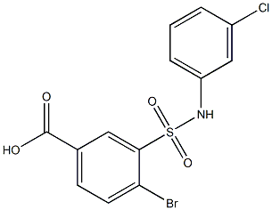 4-bromo-3-[(3-chlorophenyl)sulfamoyl]benzoic acid Struktur