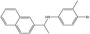 4-bromo-3-methyl-N-[1-(naphthalen-2-yl)ethyl]aniline Struktur