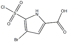 4-bromo-5-(chlorosulfonyl)-1H-pyrrole-2-carboxylic acid Struktur