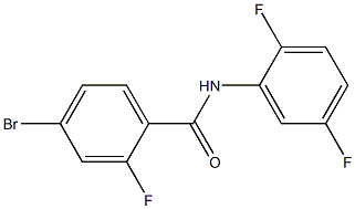 4-bromo-N-(2,5-difluorophenyl)-2-fluorobenzamide Struktur