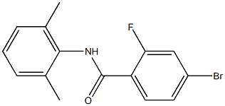 4-bromo-N-(2,6-dimethylphenyl)-2-fluorobenzamide Struktur