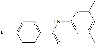 4-bromo-N-(4,6-dimethylpyrimidin-2-yl)benzamide Struktur