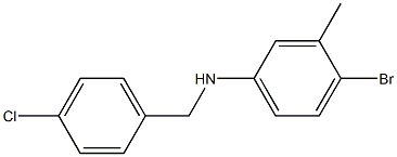 4-bromo-N-[(4-chlorophenyl)methyl]-3-methylaniline Struktur