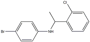 4-bromo-N-[1-(2-chlorophenyl)ethyl]aniline Struktur