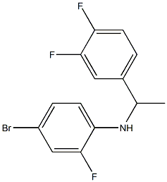 4-bromo-N-[1-(3,4-difluorophenyl)ethyl]-2-fluoroaniline Struktur