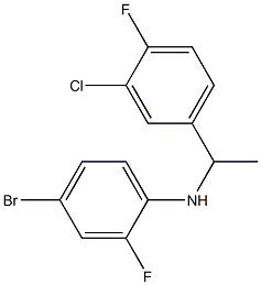 4-bromo-N-[1-(3-chloro-4-fluorophenyl)ethyl]-2-fluoroaniline Struktur