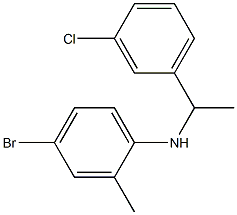 4-bromo-N-[1-(3-chlorophenyl)ethyl]-2-methylaniline Struktur