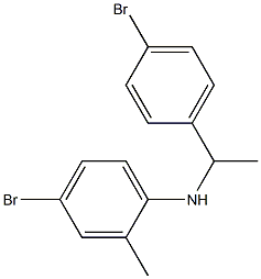 4-bromo-N-[1-(4-bromophenyl)ethyl]-2-methylaniline Struktur