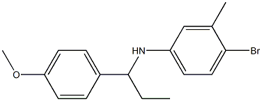 4-bromo-N-[1-(4-methoxyphenyl)propyl]-3-methylaniline Struktur