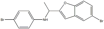 4-bromo-N-[1-(5-bromo-1-benzofuran-2-yl)ethyl]aniline Struktur