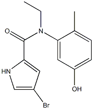 4-bromo-N-ethyl-N-(5-hydroxy-2-methylphenyl)-1H-pyrrole-2-carboxamide Struktur