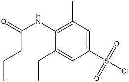 4-butanamido-3-ethyl-5-methylbenzene-1-sulfonyl chloride Struktur